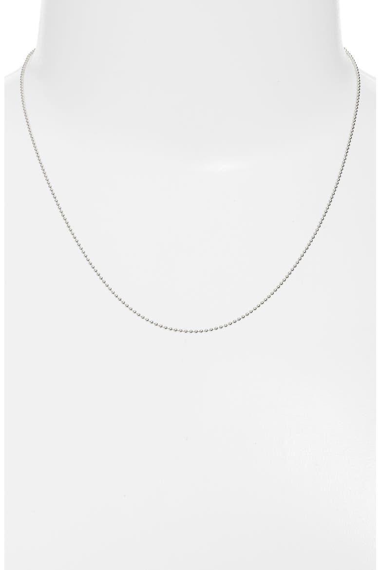 Sterling Silver Mini Ball Chain Necklace, Alternate, color, SILVER