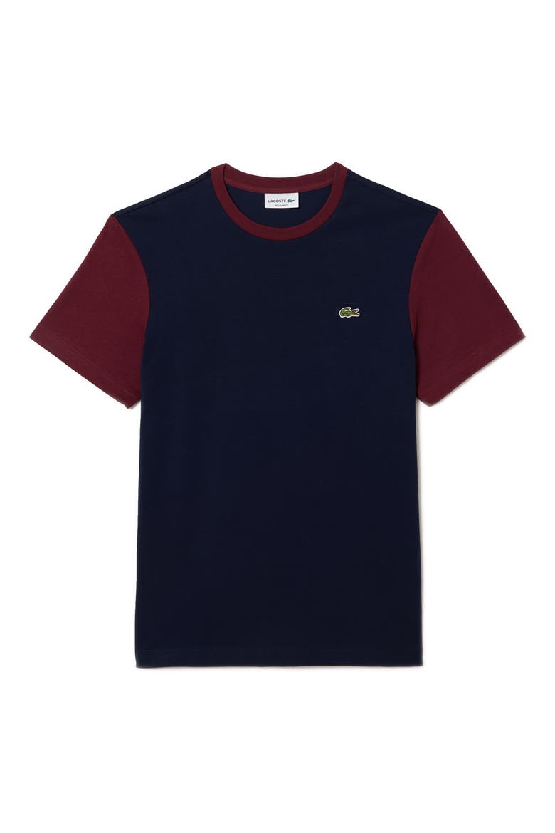 Regular Fit Colorblock Cotton T-Shirt, Main, color, MARINE/ ZINC
