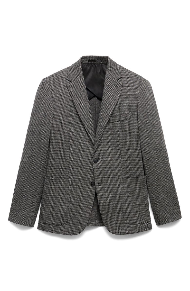 MANGO Slim Fit Blazer, Alternate, color, Medium Heather Grey
