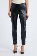 Tahari ASL Faux Leather Ponte Pants