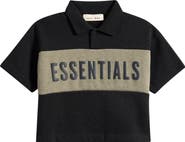Fear of God Essentials Kids' Panelled Logo Graphic Cotton Crop Polo