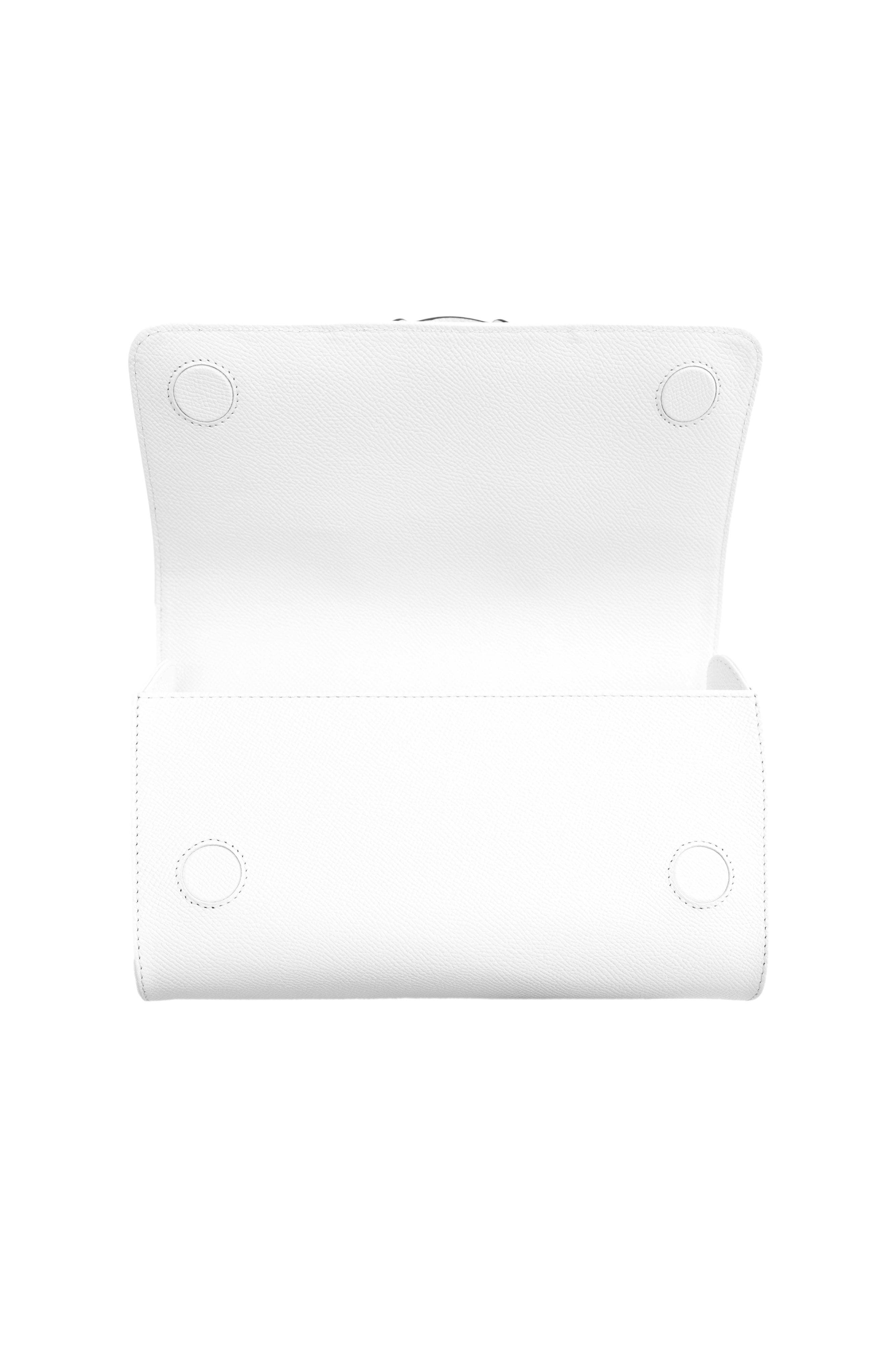 PERRIN PARIS La Corsette Clutch Classic, Alternate, color, White / Black