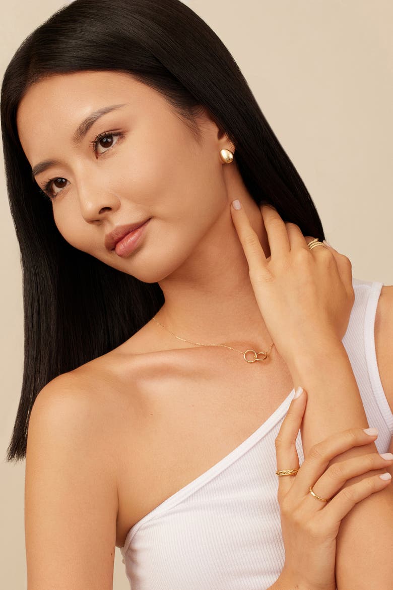 14K Gold Forever Linked Necklace, Alternate, color, Yellow Gold