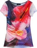 Desigual Floral Print Graphic T-Shirt