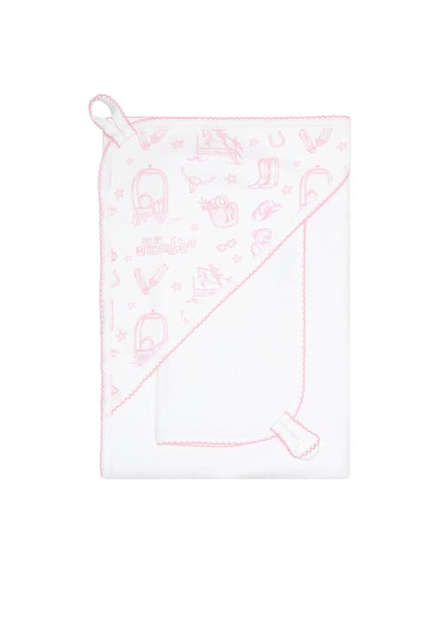 Pink Lone Star Toile Towel - Baby