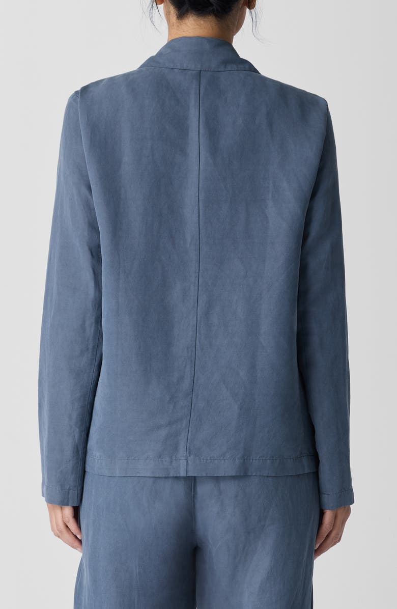 Eileen Fisher Organic Linen & Silk Blazer, Alternate, color, Eclipse