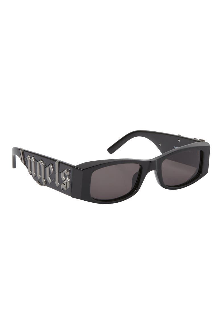 Angel Rectangular Sunglasses, Alternate, color, BLACK DARK GREY