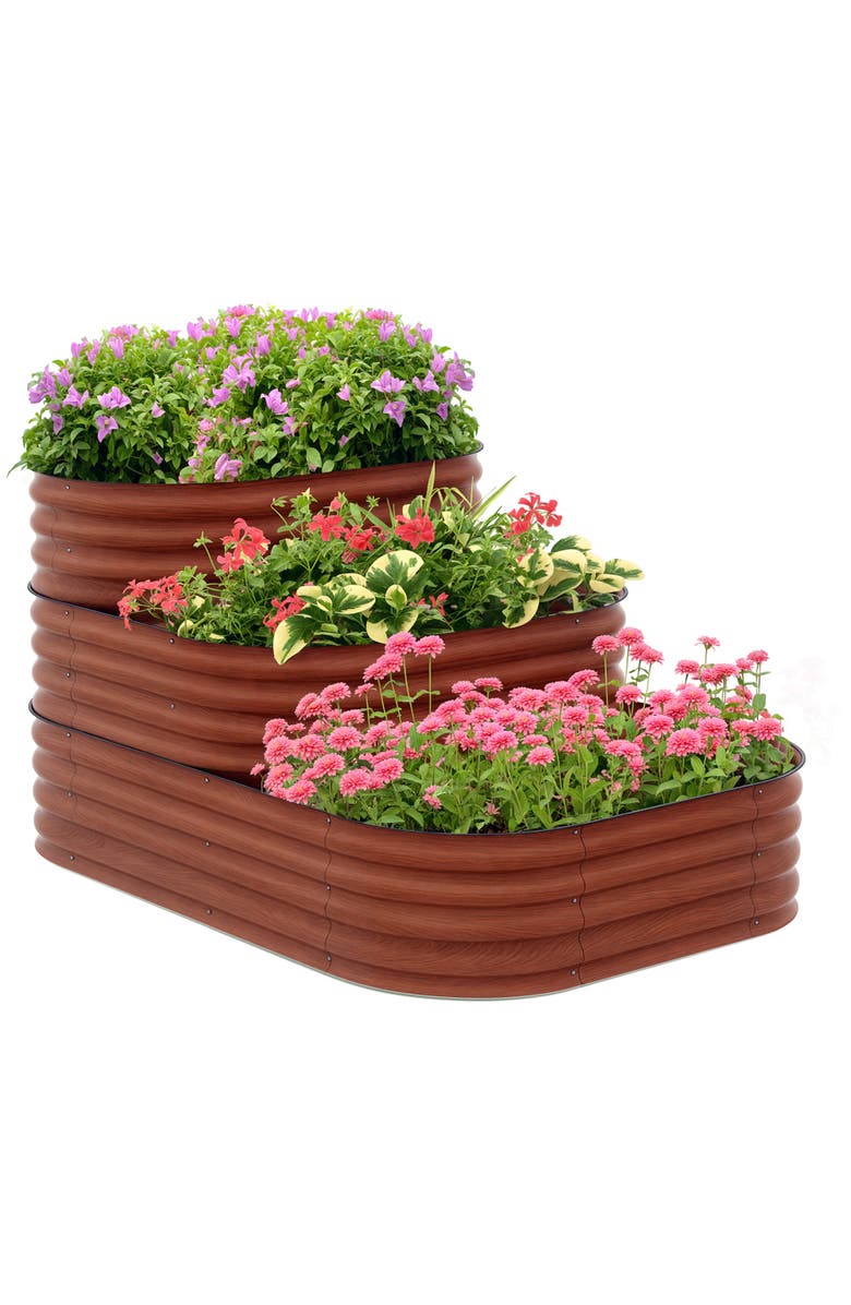 Outsunny Patio Garden Bed, Main, color, Brown