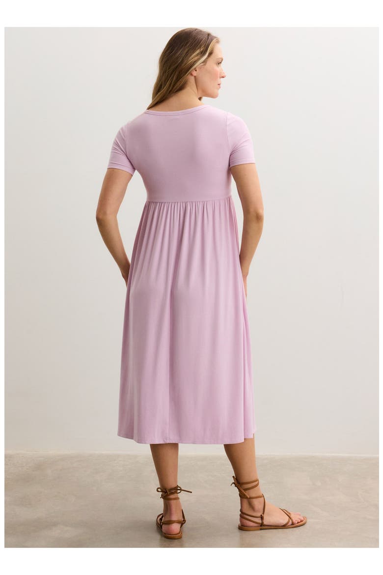 The Softest Rib Side Seam Nursing Maxi Dress, Alternate, color, Orchid