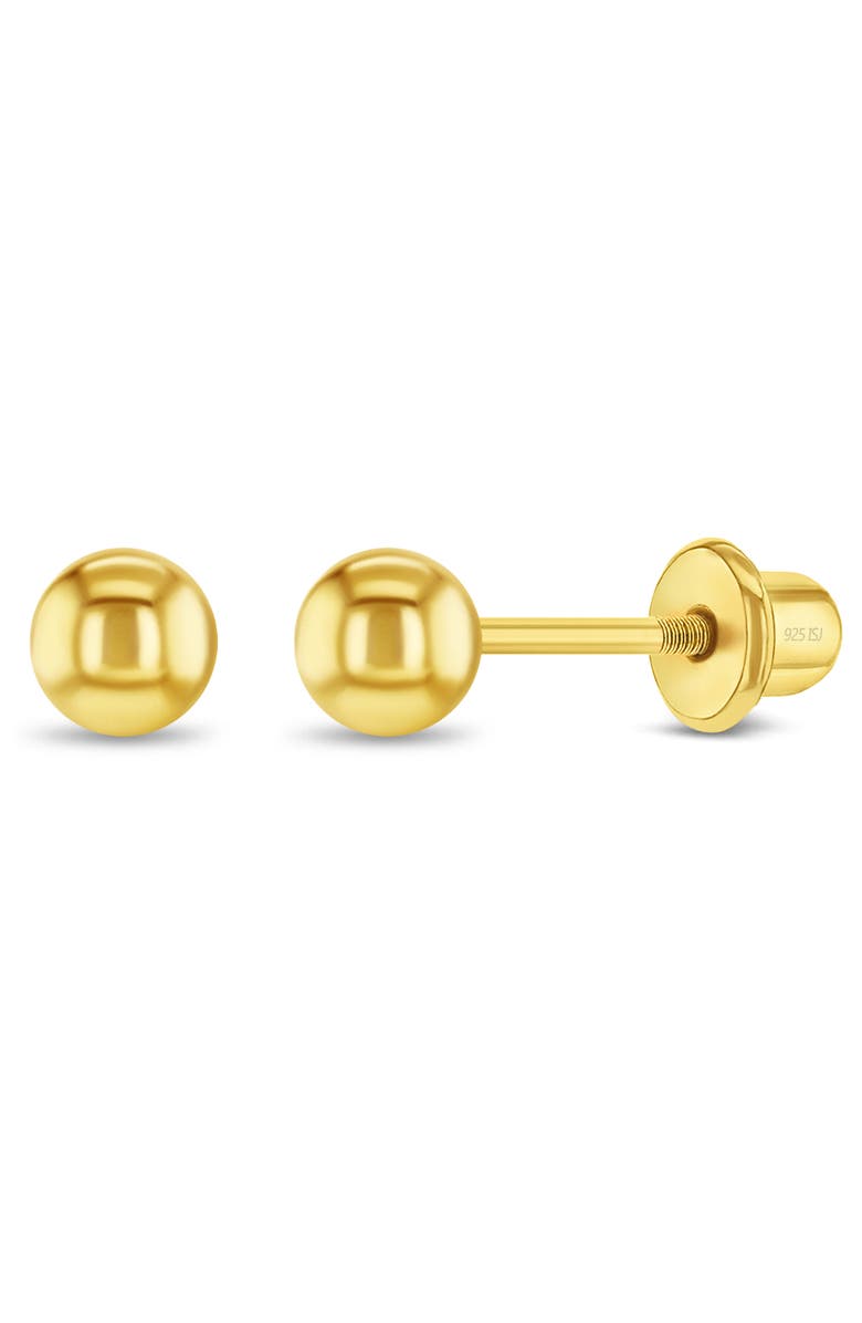 In Season Jewelry Polished Ball Earrings, Alternate, color, Gold