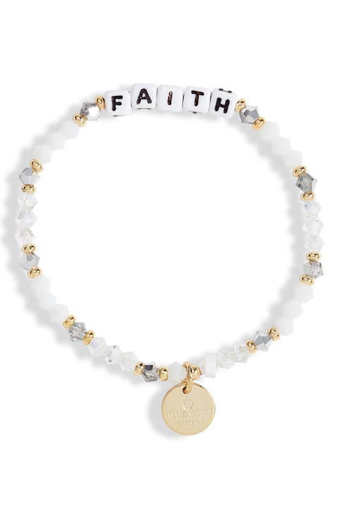 Faith Beaded Stretch Bracelet