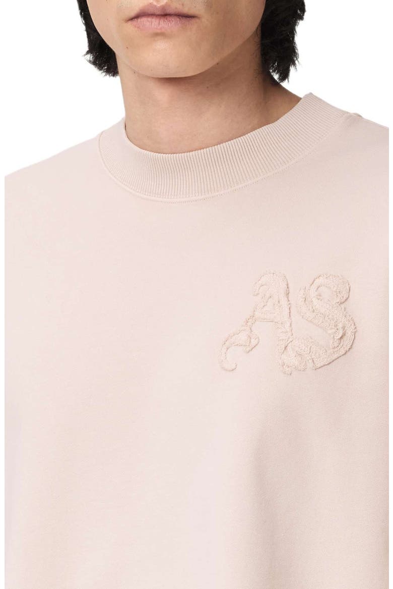 Insignia Graphic Appliqué Cotton Sweatshirt, Alternate, color, CRYSTAL PINK