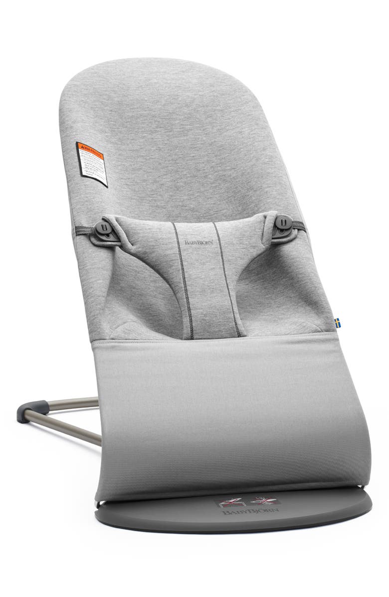 BabyBjörn Bouncer Bliss Convertible Jersey Baby Bouncer, Main, color, Light Grey