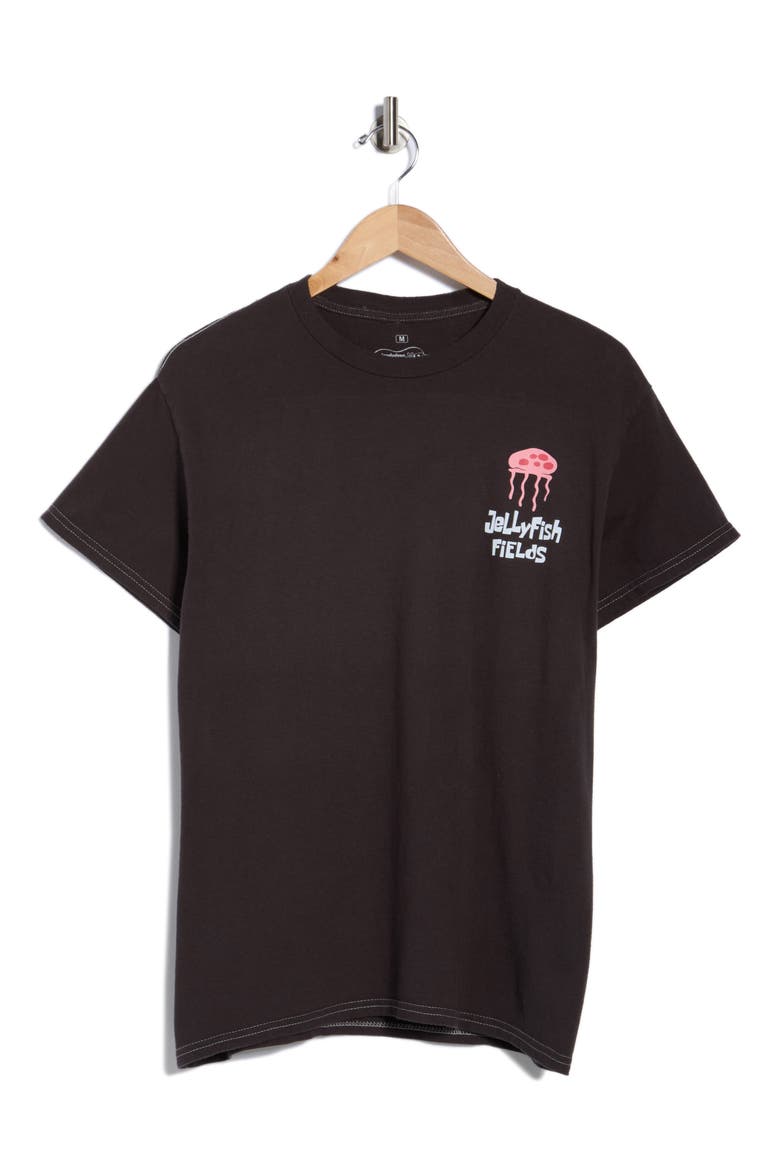 SpongeBob Jellyfish Fields Graphic T-Shirt, Alternate, color, PIGMENT DYE BLACK