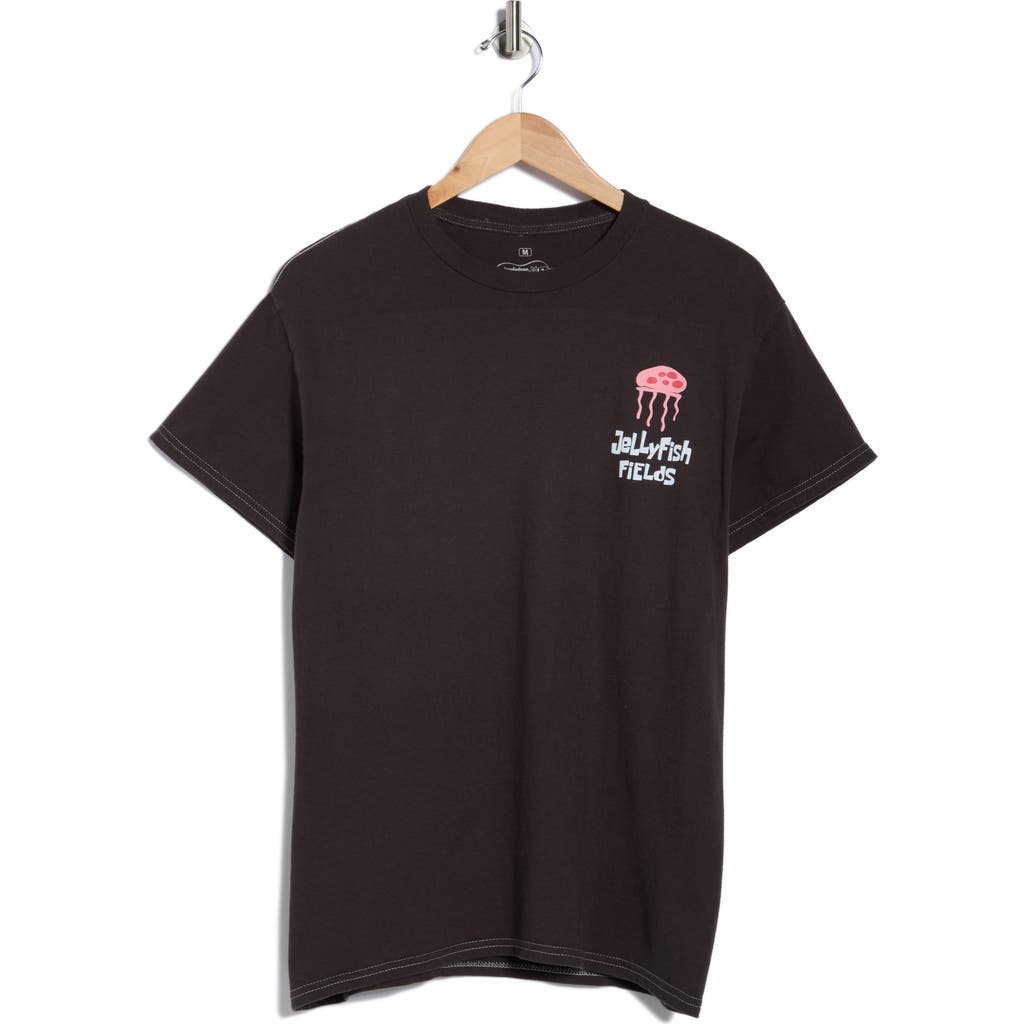 Ripple Junction Spongebob Jellyfish Fields Graphic T-shirt In Black
