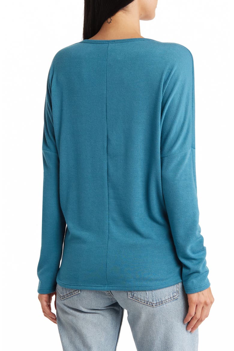 V-Neck Dolman Sleeve Sweater, Alternate, color, SKYDIVER