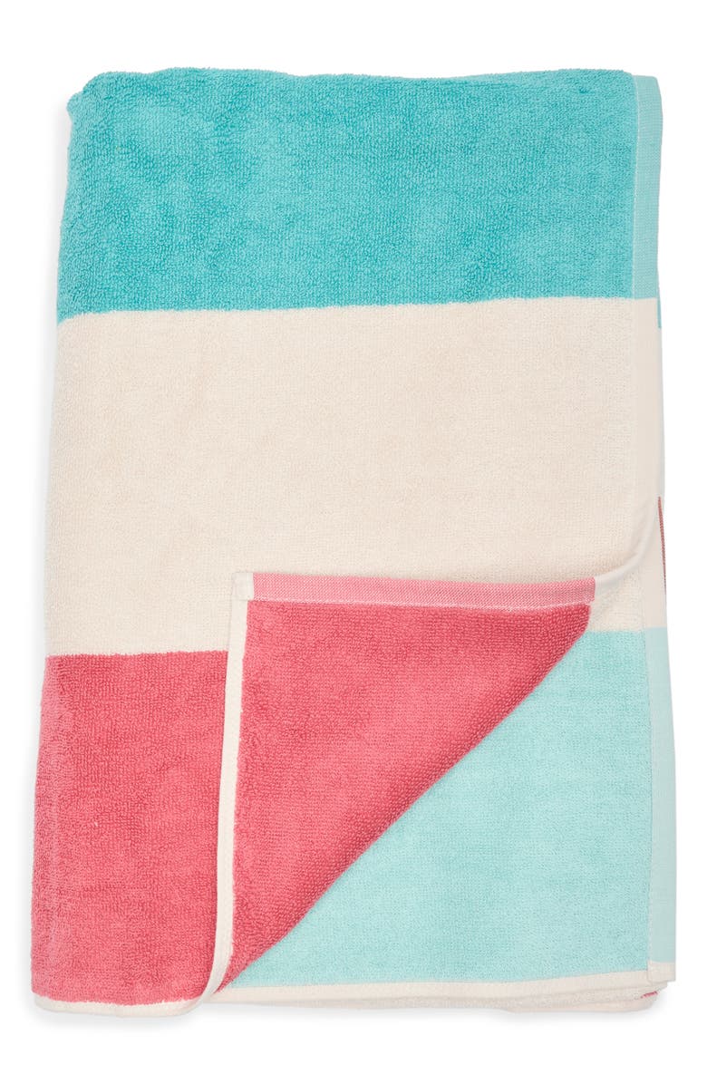 NORDSTROM RACK Wide Stripe Beach Towel, Main, color,