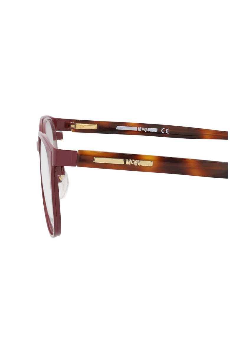 48mm Square Optical Glasses, Alternate, color, BURGUNDY AVANA TRANSPARENT