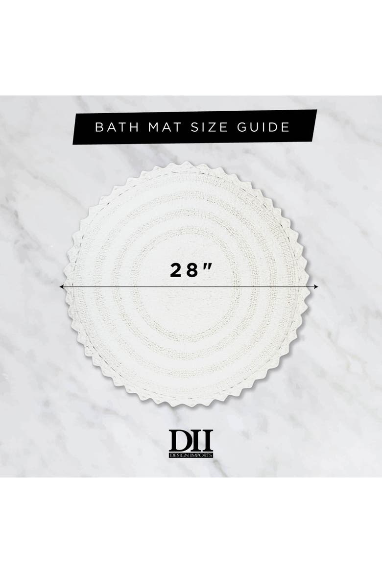 Round Crochet Bath Mat 27.5" Diameter, Alternate, color, Yellow