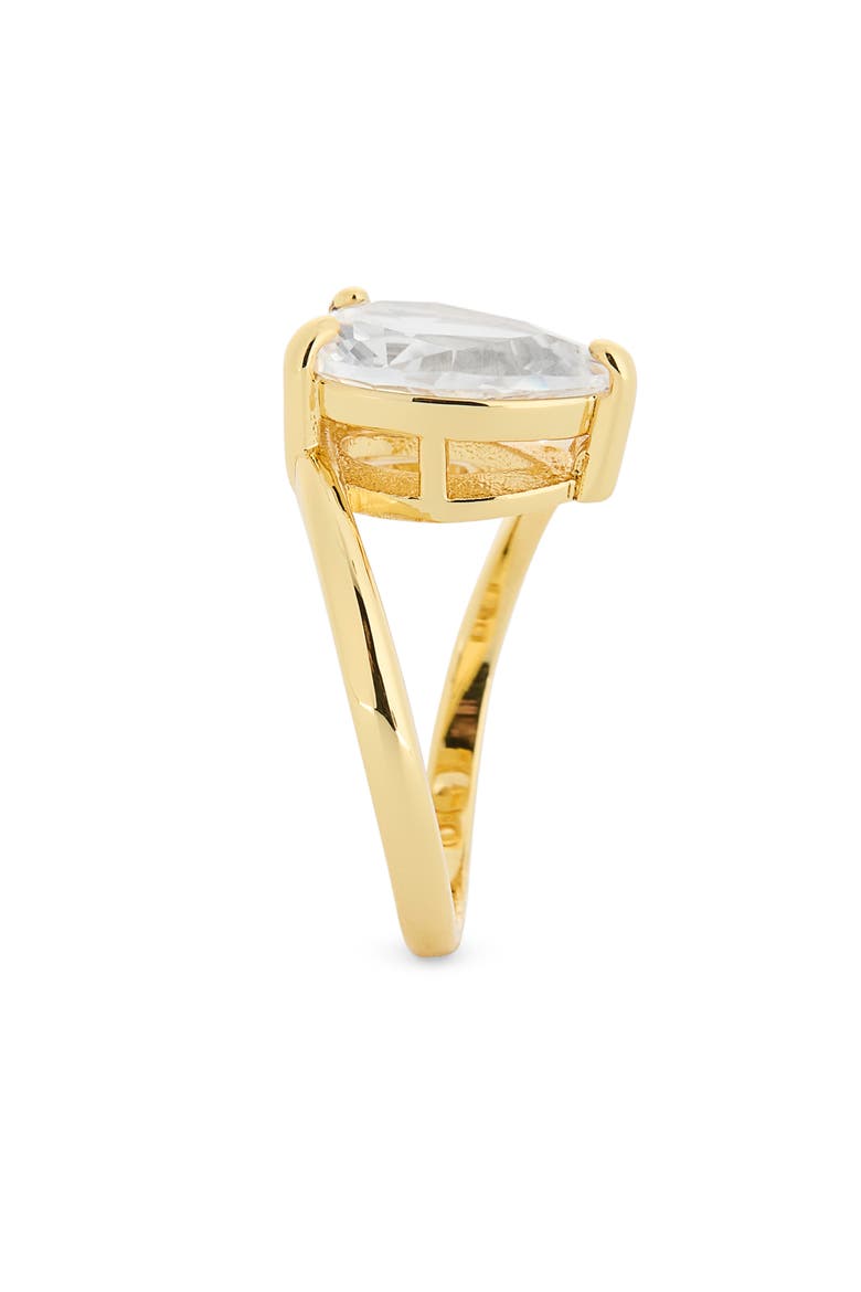 Toi et Moi CZ Teardrop Ring, Alternate, color, GOLD