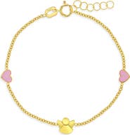 In Season Jewelry 14k Loving Angel Heart Bracelet