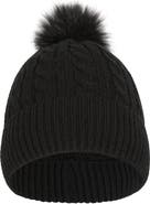 Mountain Warehouse Pom Pom Faux Fur Lined Beanie