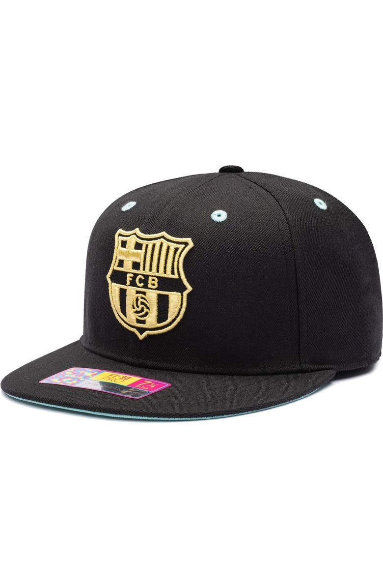 FAN INK Men's Black Barcelona Ice Cream Fitted Hat, Alternate, color, 