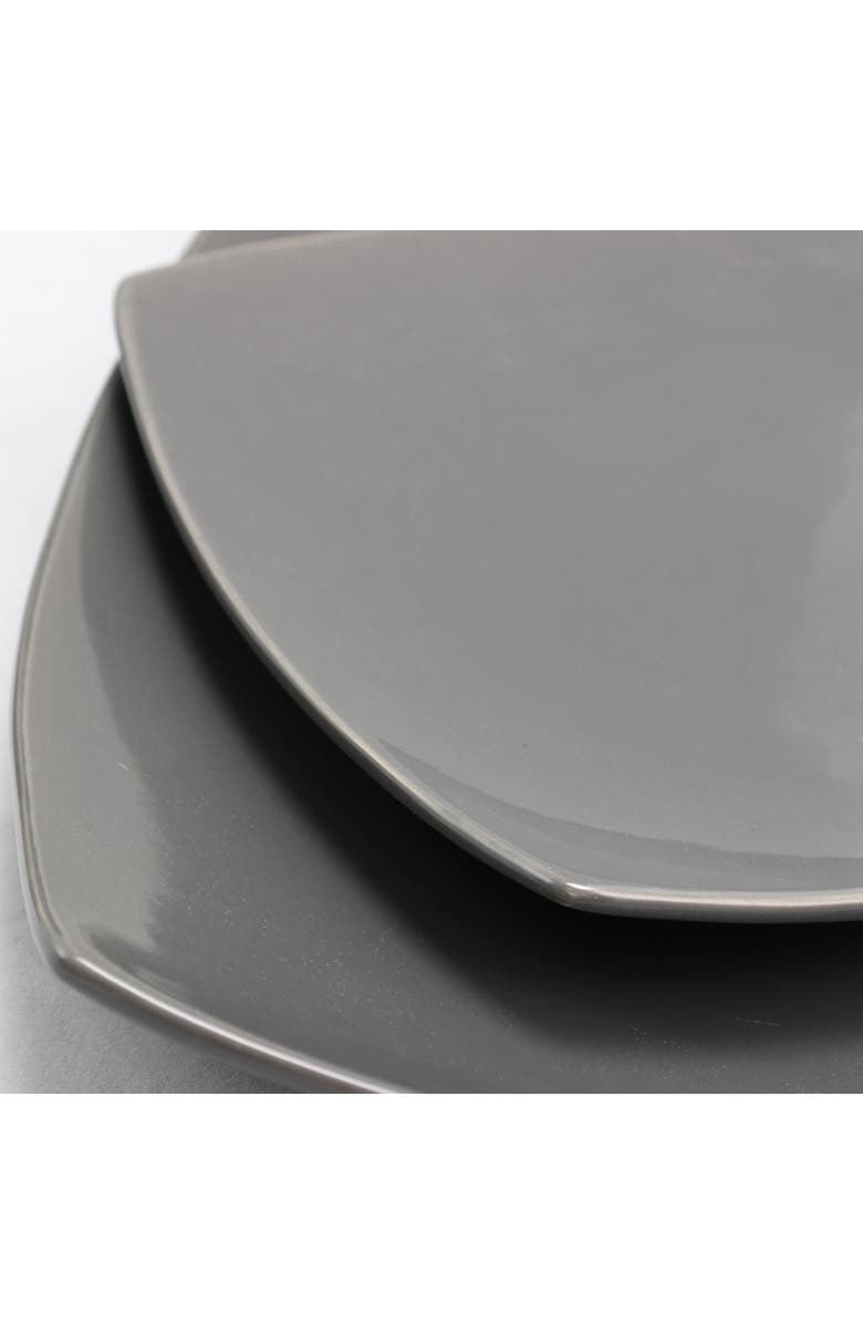Gibson Home Square Dinnerware Set , Set of 16 Piece, Alternate, color, Grey