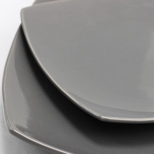Gibson Home Square Dinnerware Set , Set Of 16 Piece In Gray