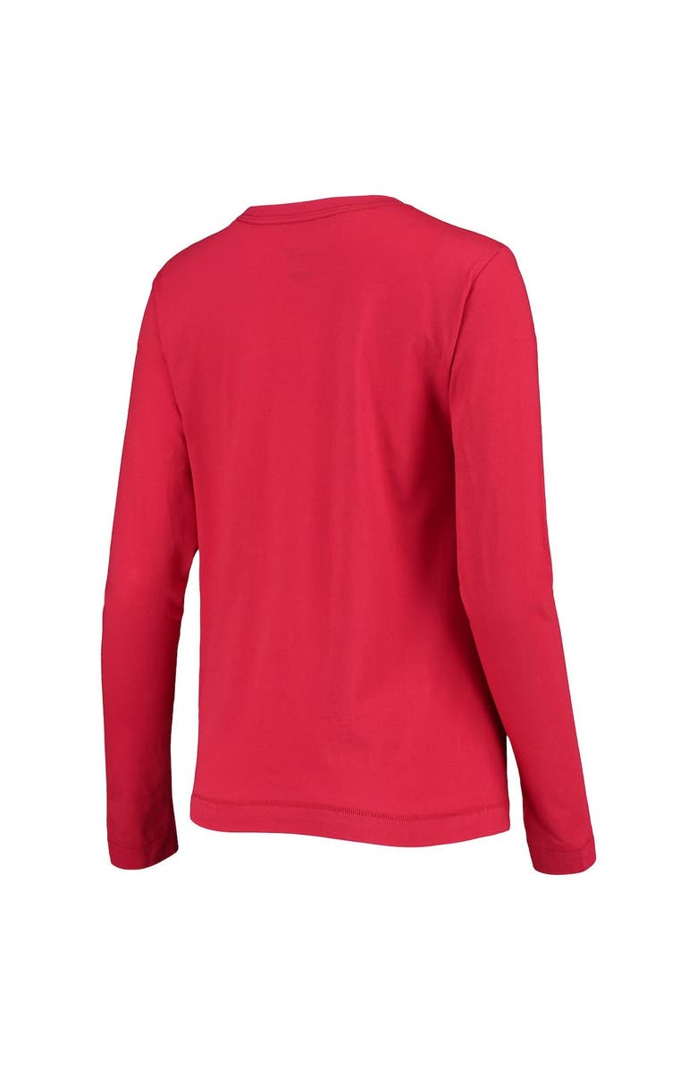 Champion Women's Champion Scarlet Ohio State Buckeyes University Logo Long Sleeve T-Shirt, Alternate, color,