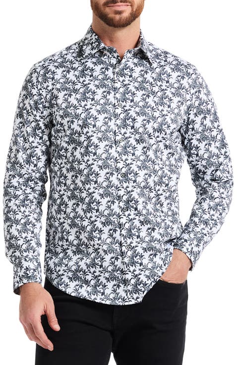 Delson Paisley Print Cotton Dress Shirt