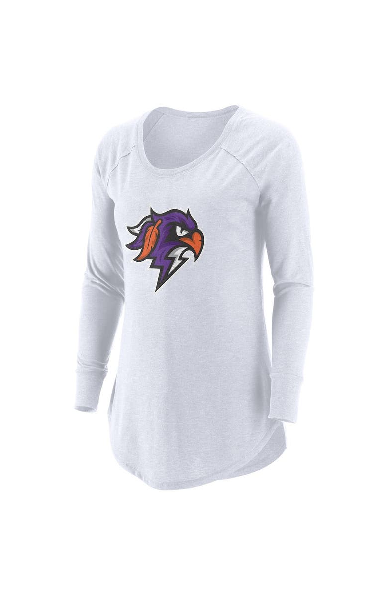 ADPRO Sports Women's White Halifax Thunderbirds Primary Logo Tri-Blend Long Sleeve T-Shirt, Alternate, color, White