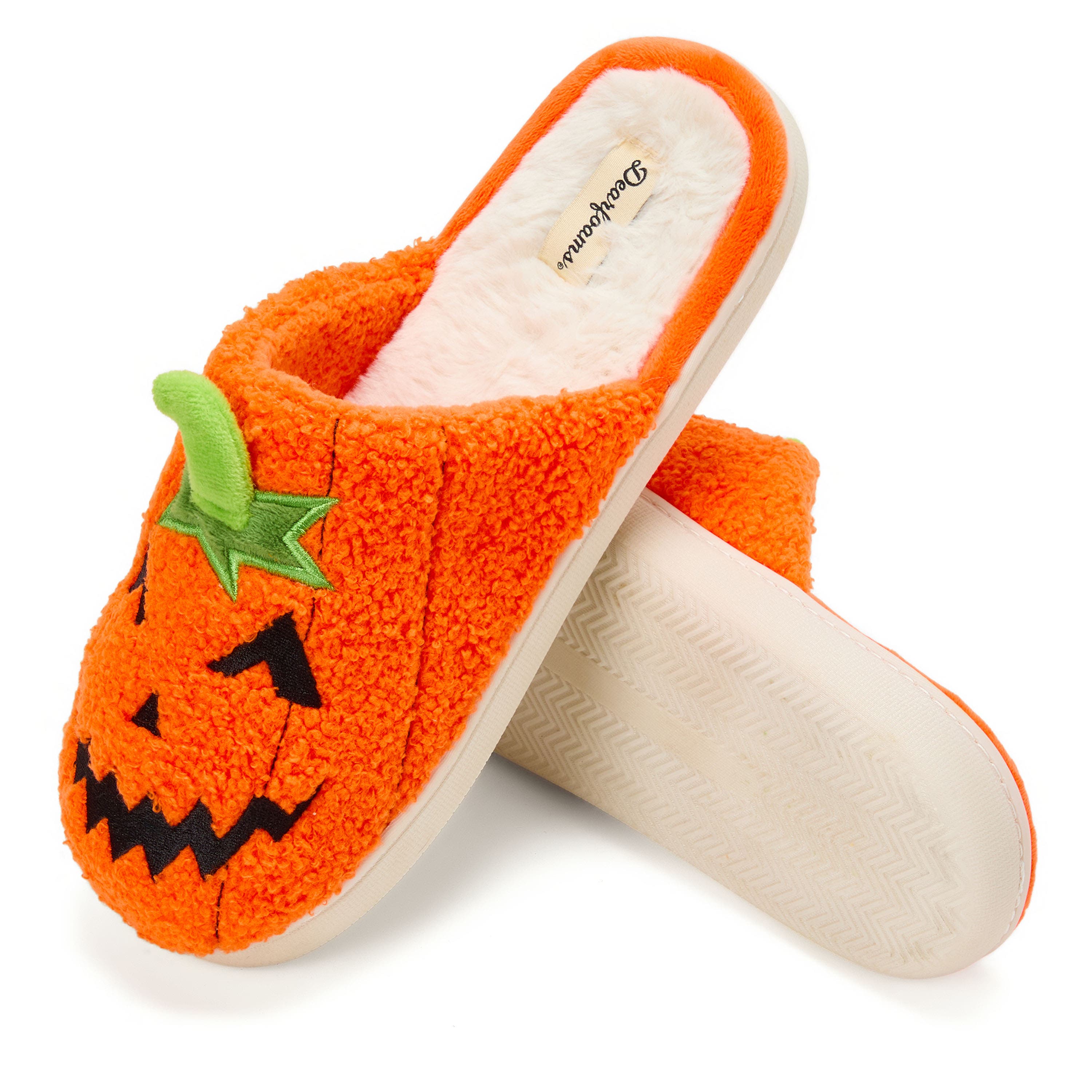 DEARFOAMS Halloween Scuff Slipper, Alternate, color, Mandarin