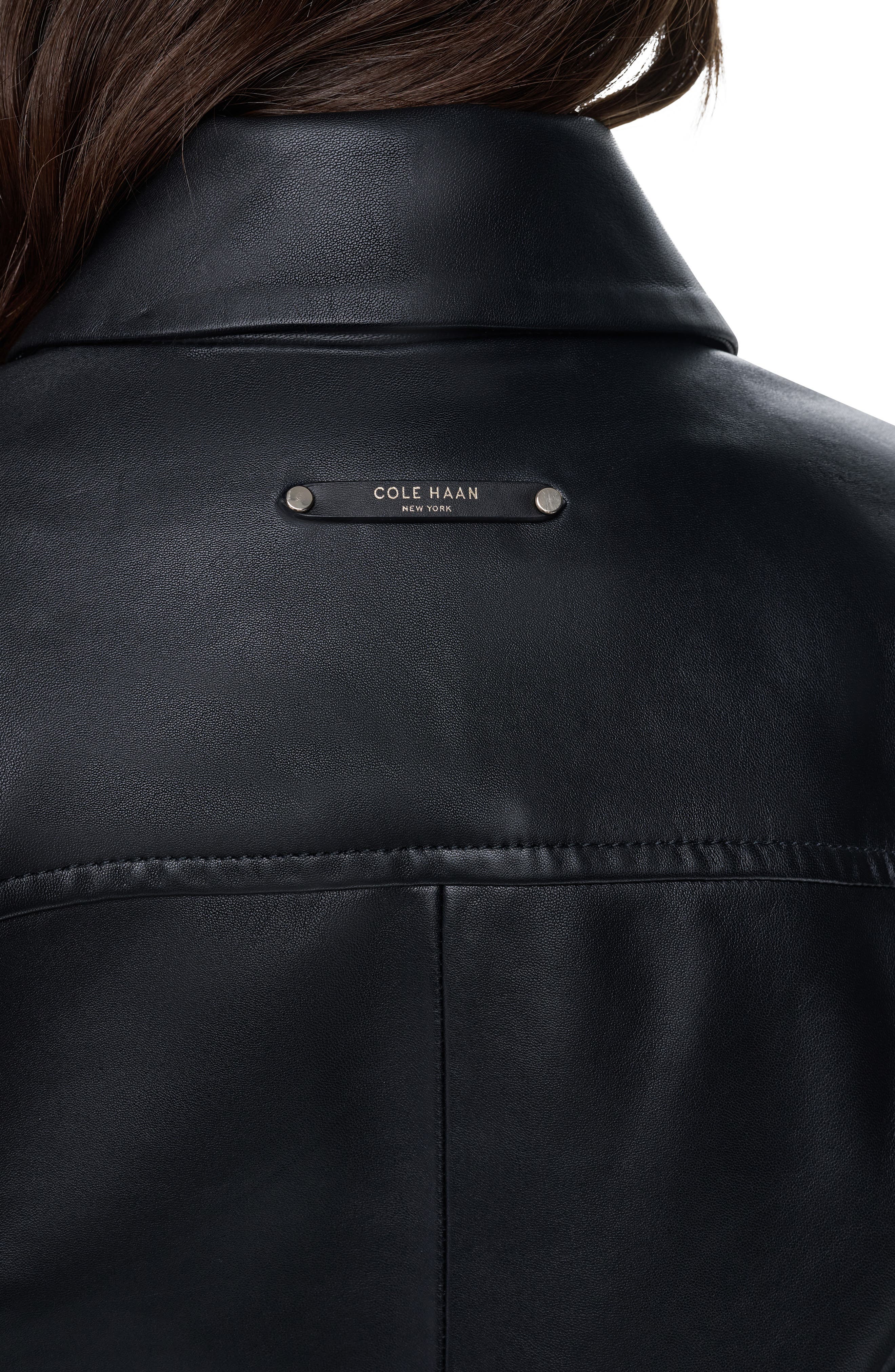 Женские куртки Cole Haan Signature Leather Bomber Jacket — фото 8