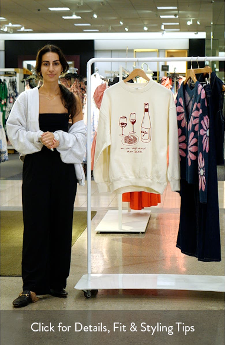 Red Wine Flocked Sweatshirt, sales video thumbnail