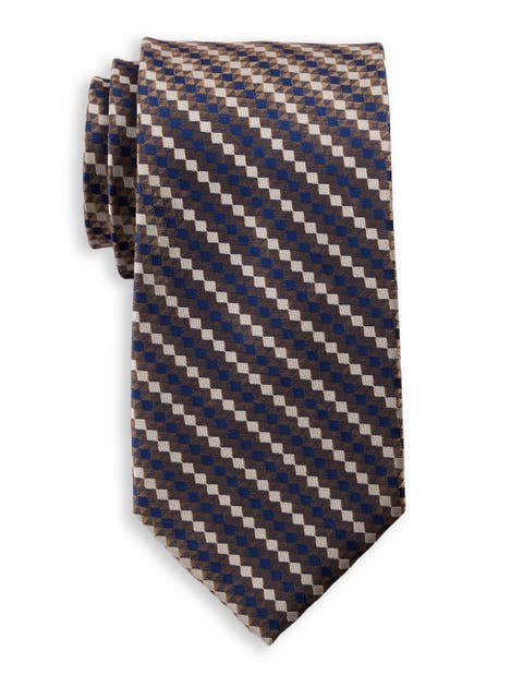 Big & Tall Optical Geometric Tie