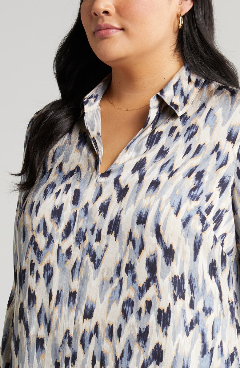 NIC+ZOE Misty Ikat Shirt, Alternate, color, 