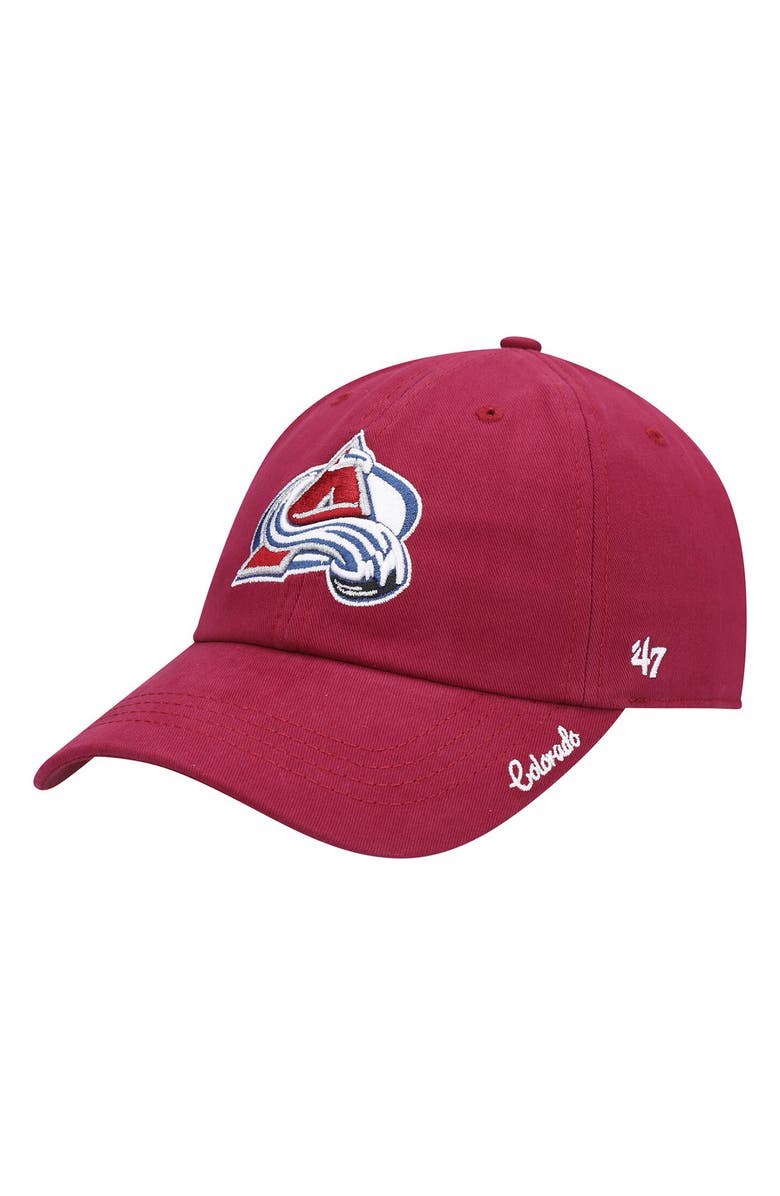 '47 Women's '47 Burgundy Colorado Avalanche Team Miata Clean Up Adjustable Hat, Alternate, color, Burgundy