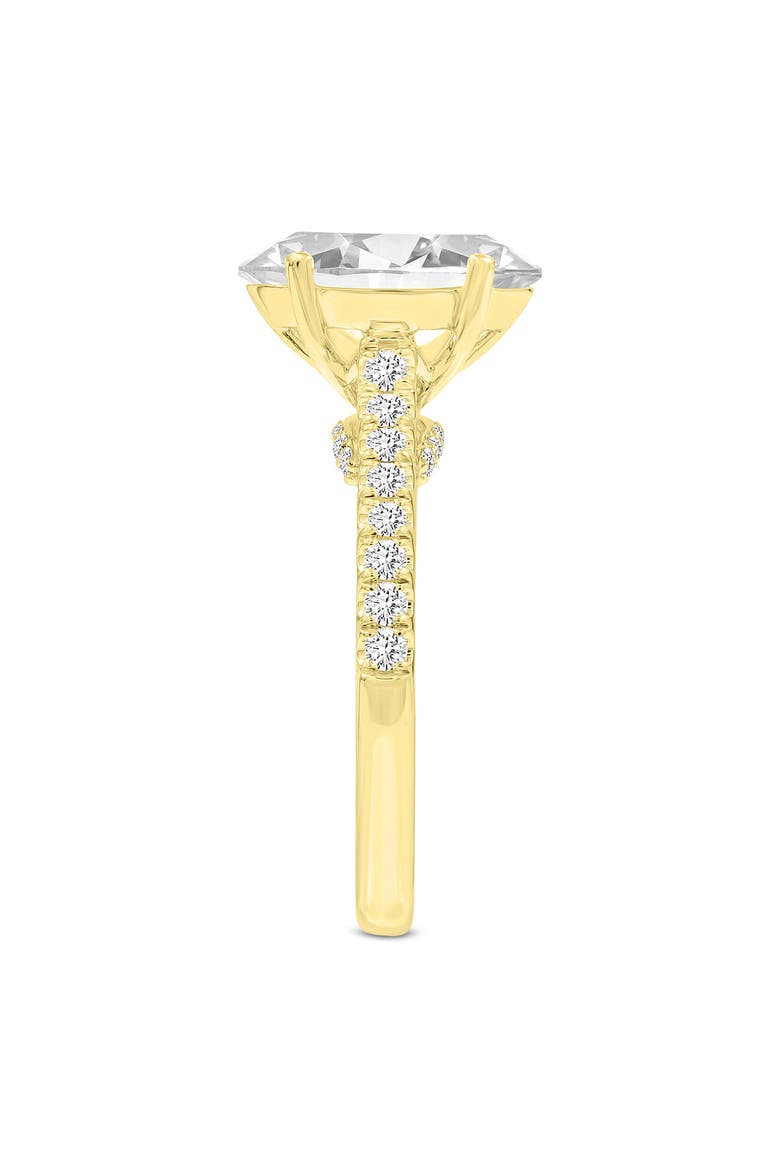 Tasia 14K Gold Oval Lab Grown Diamond Engagement Ring - 3.4 Ct, Alternate, color, 14K Yellow Gold