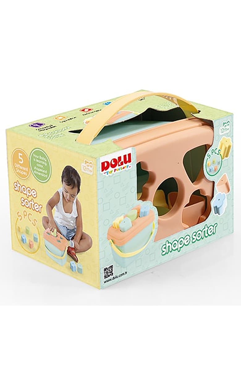 Dolu Shape Sorter, 7 Piece Sort & Play Toy, 5 Shape Blocks, Alternate, color, Multicolored