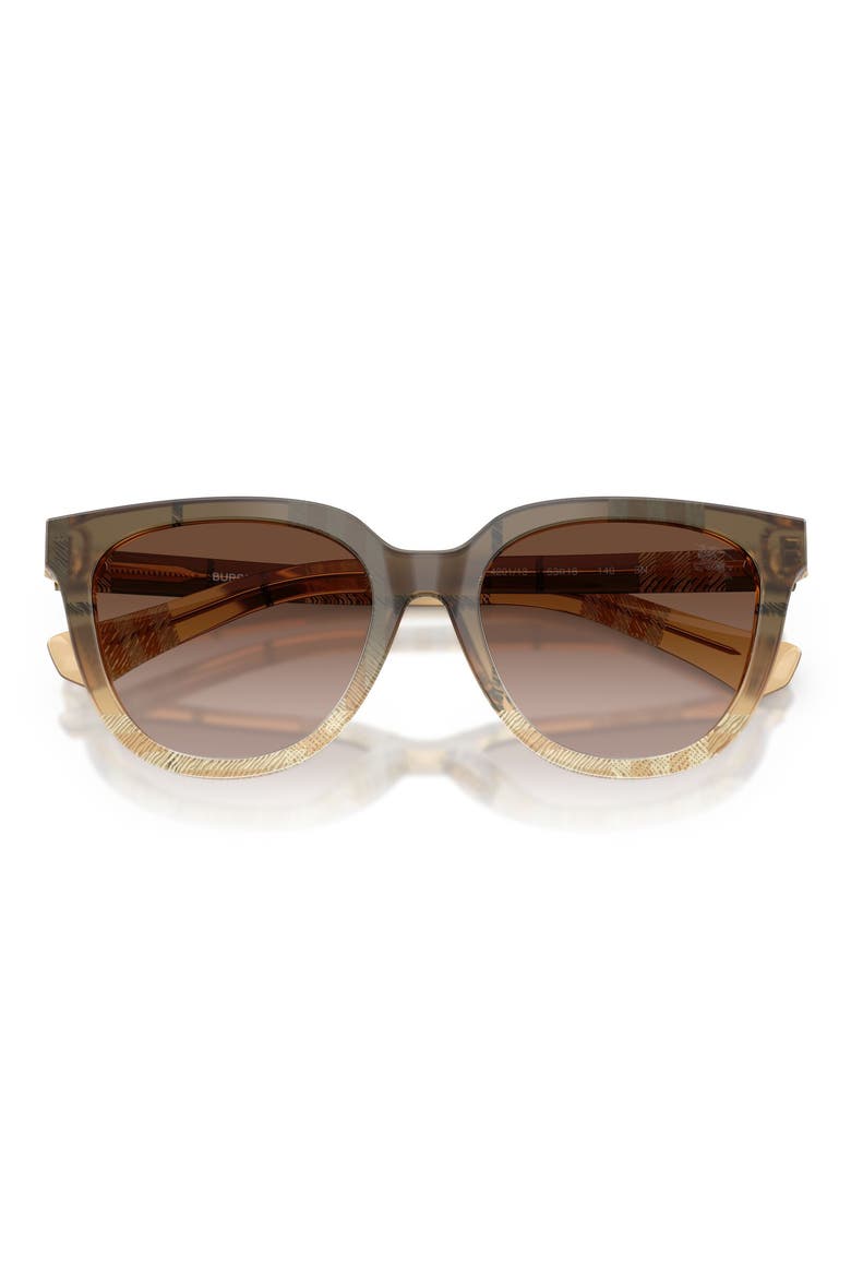 53mm Phantos Sunglasses, Alternate, color, CHECK GRADIENT BEIGE / BROWN