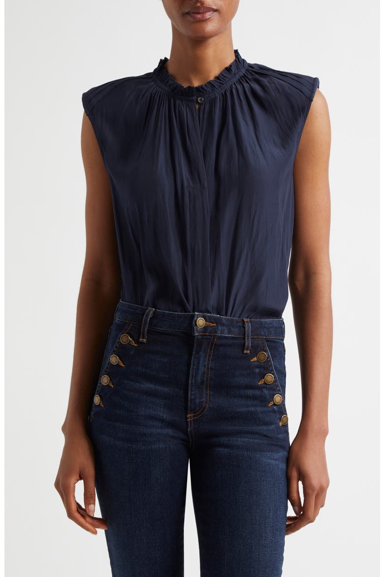 Polina Sleeveless Top, Main, color, NAVY