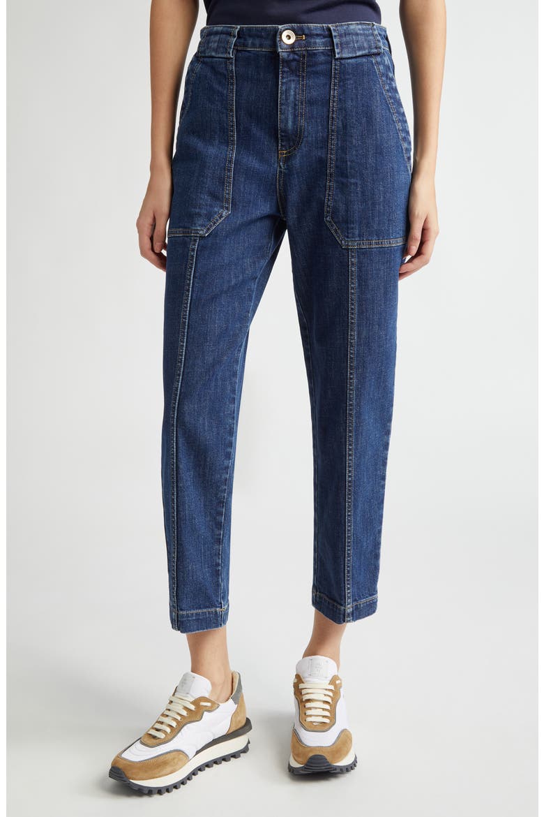 Crop Slim Leg Jeans, Main, color, BLUE