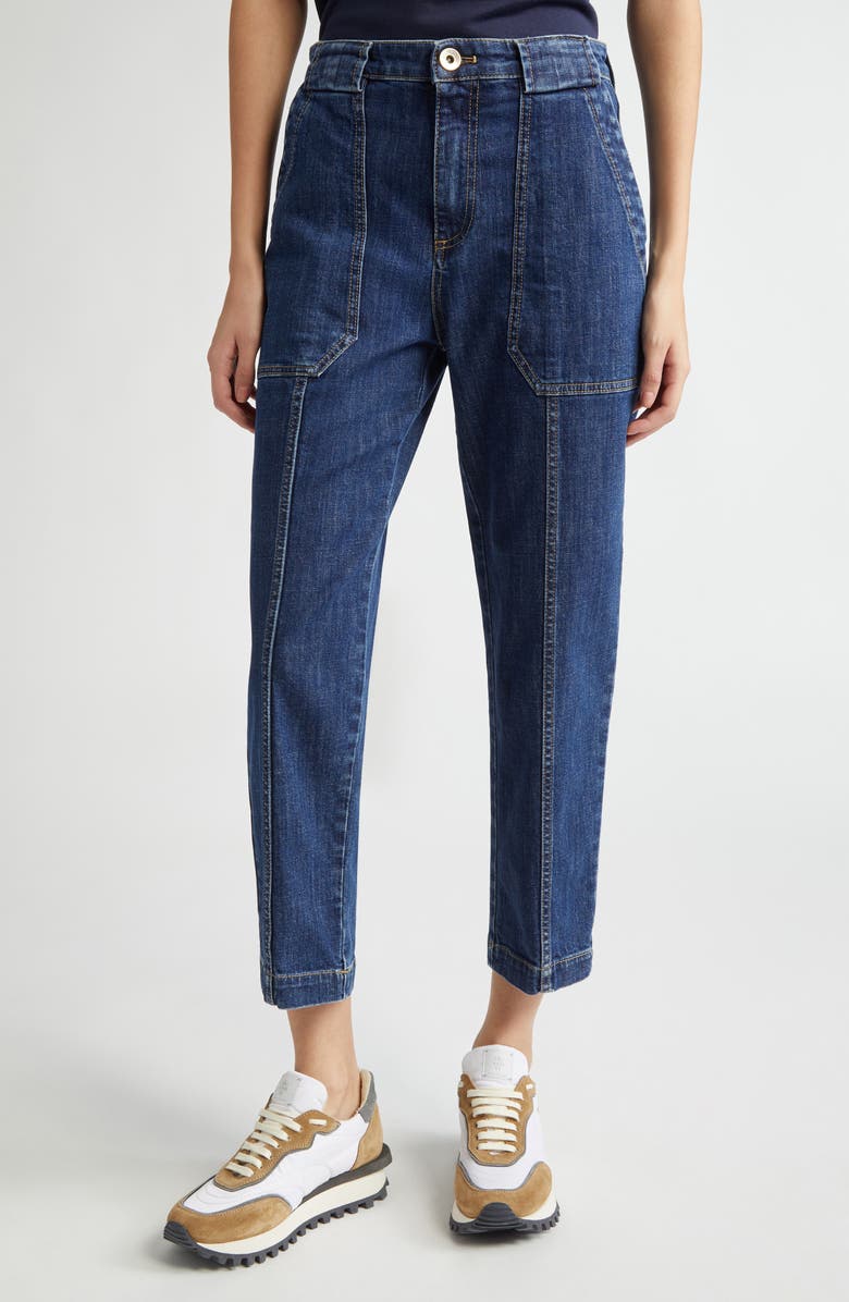 Eleventy Crop Slim Leg Jeans, Main, color,