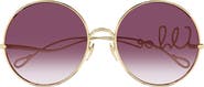 Chloé 60mm Round Sunglasses