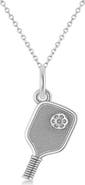 ALLUREZ Womens Pickleball Paddle Pendant Necklace 14K