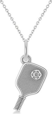 ALLUREZ Womens Pickleball Paddle Pendant Necklace 14K