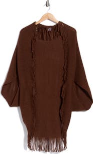 Steve Madden Fringe Swim Cover-Up Topper
