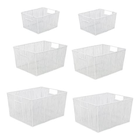Sutton Modern Glam Handmade Wire Metal Nesting Storage Baskets