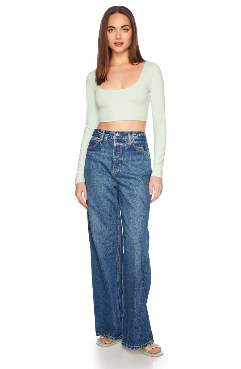 Susana Monaco Low Scoop Crop Top, Alternate, color, Mint Chip